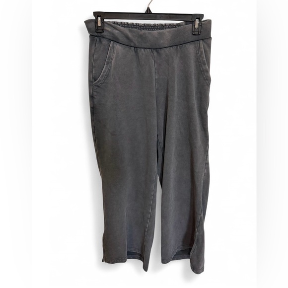 Daily Practice Pants - Daily Practice by Anthropologie Charcoal Gray Wide Leg Pull-On Sweats Small